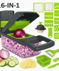 قطاعة خضار 16 في 1 – متعددة الاستخدامات للفرم والبشر والتقطيع